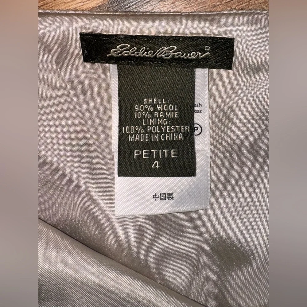 EDDIE BAUER A-Line Flared Knee Length Skirt Wool Skirt Size 4P - Picture 5 of 9